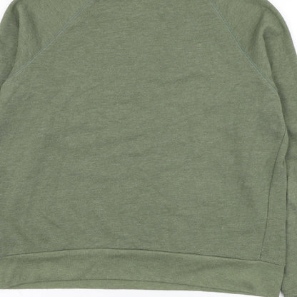 H&M Womens Green  Cotton Pullover Sweatshirt Size S  Pullover