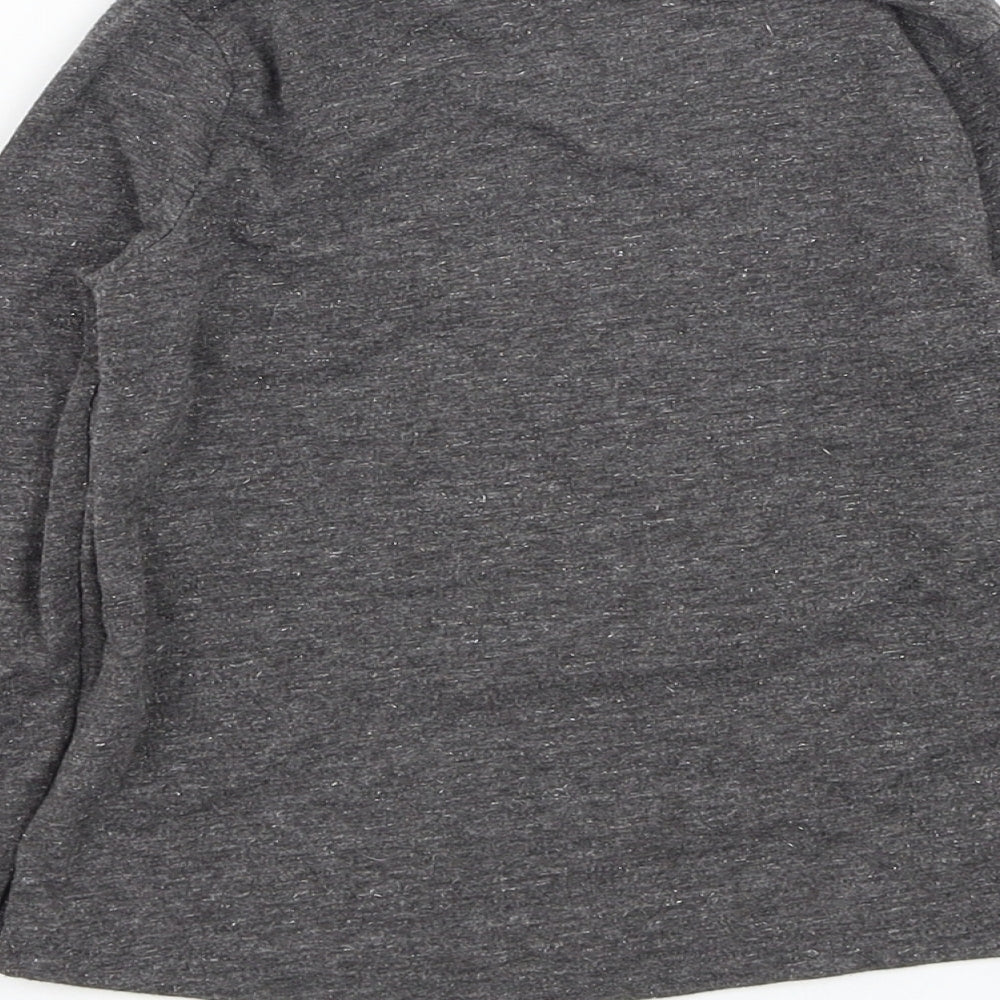 Primark Girls Grey  Polyester Basic T-Shirt Size 2-3 Years Round Neck Pullover