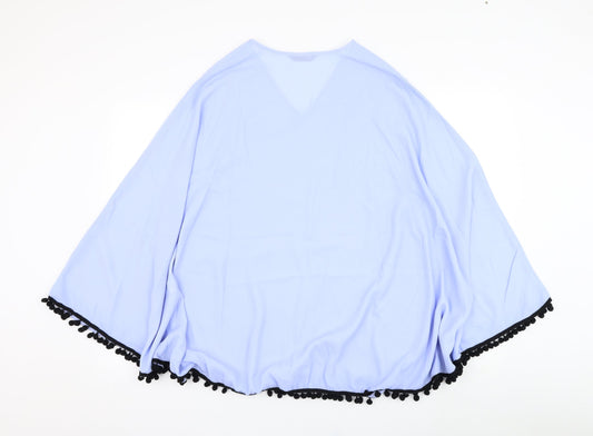 SheIn Womens Blue   Jacket Poncho Size S