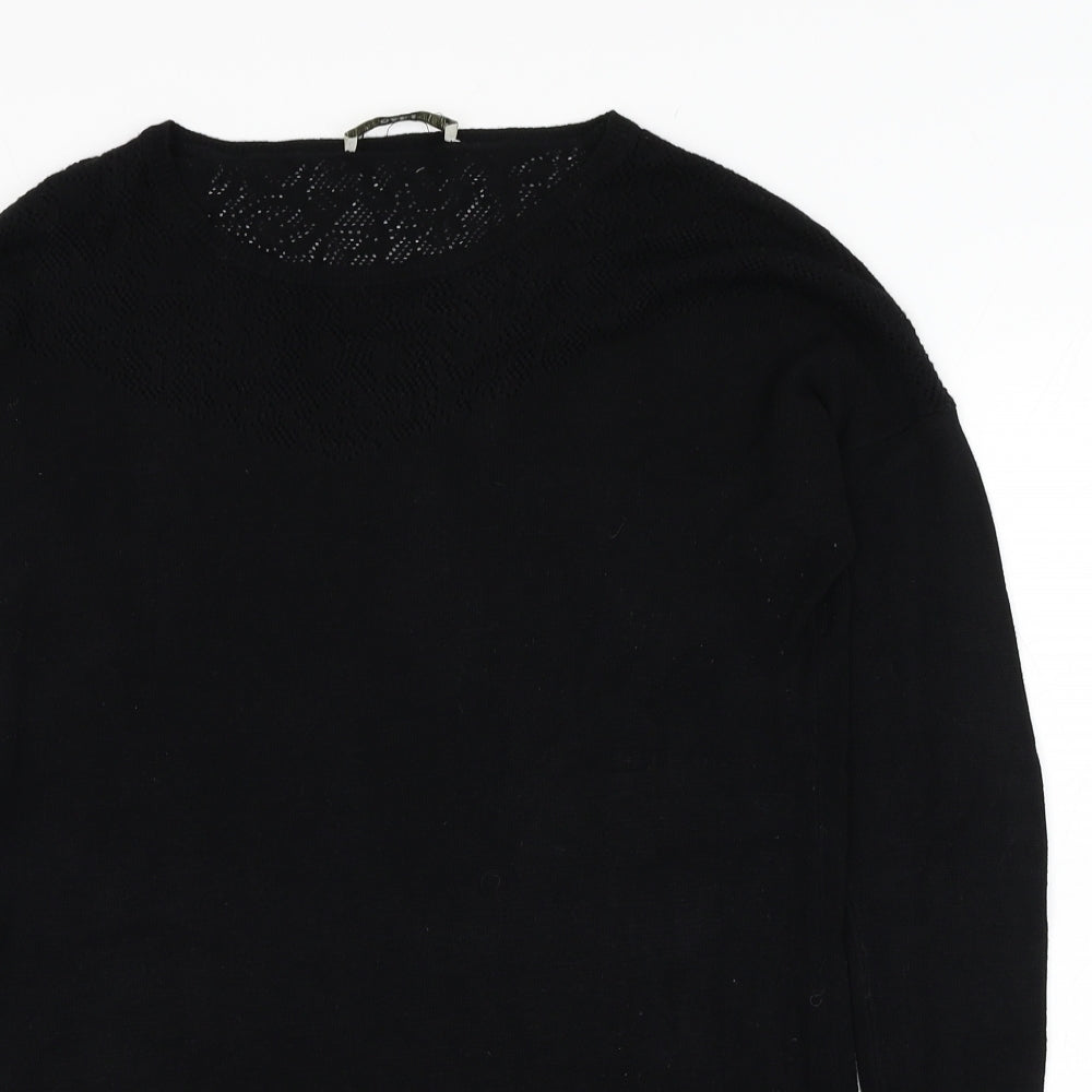 Womens UK Size S Oasis Black Pullover Jumper