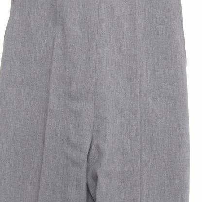 Preworn Womens Grey  Polyester Trousers  Size 14 L24 in Regular