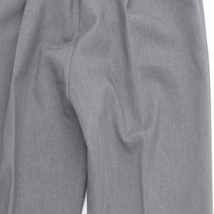 Preworn Womens Grey  Polyester Trousers  Size 14 L24 in Regular