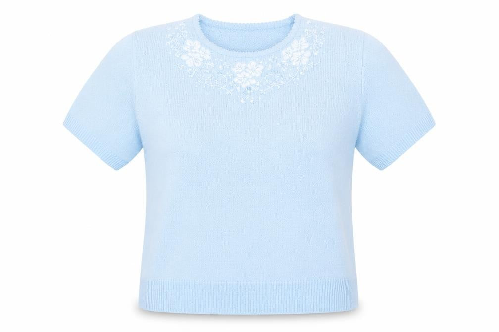 Womens UK Size 14 Berkertex Blue Basic T-Shirt