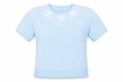 Womens UK Size 14 Berkertex Blue Basic T-Shirt