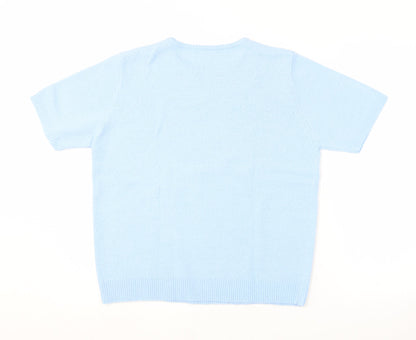 Womens UK Size 14 Berkertex Blue Basic T-Shirt