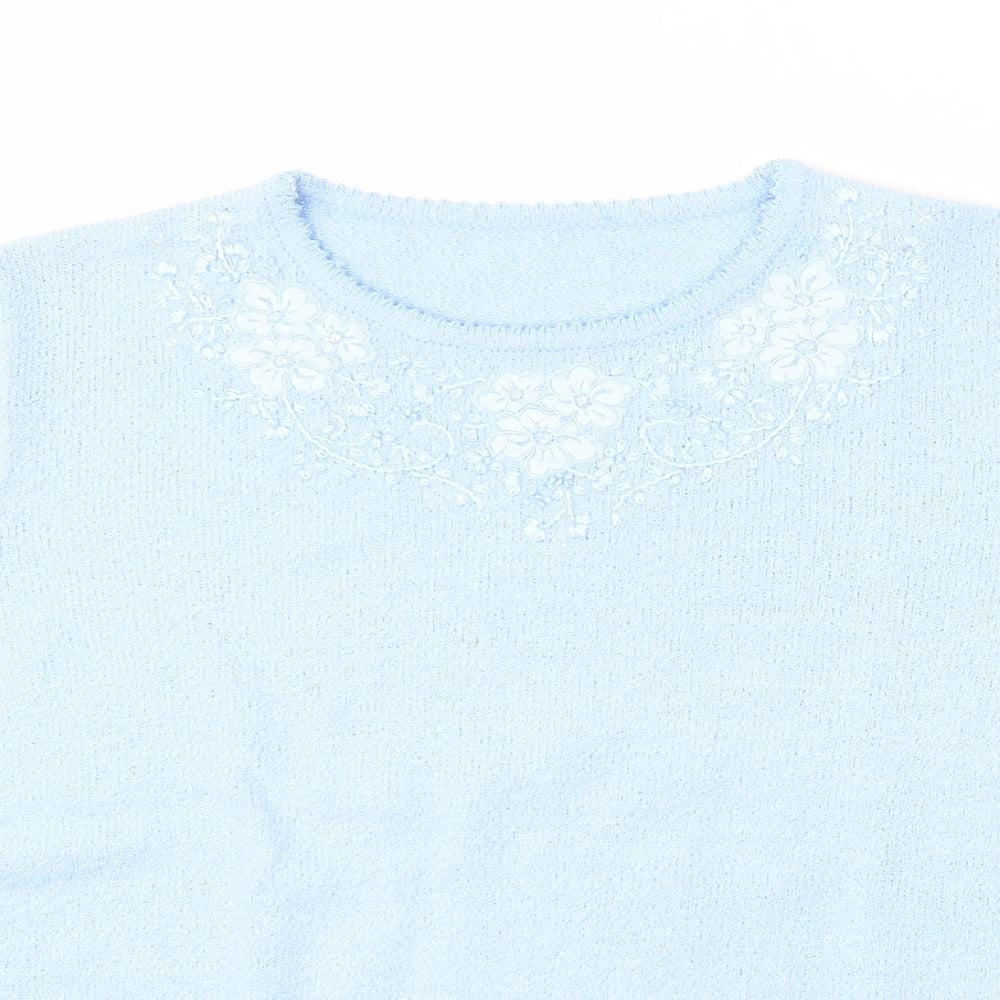 Womens UK Size 14 Berkertex Blue Basic T-Shirt
