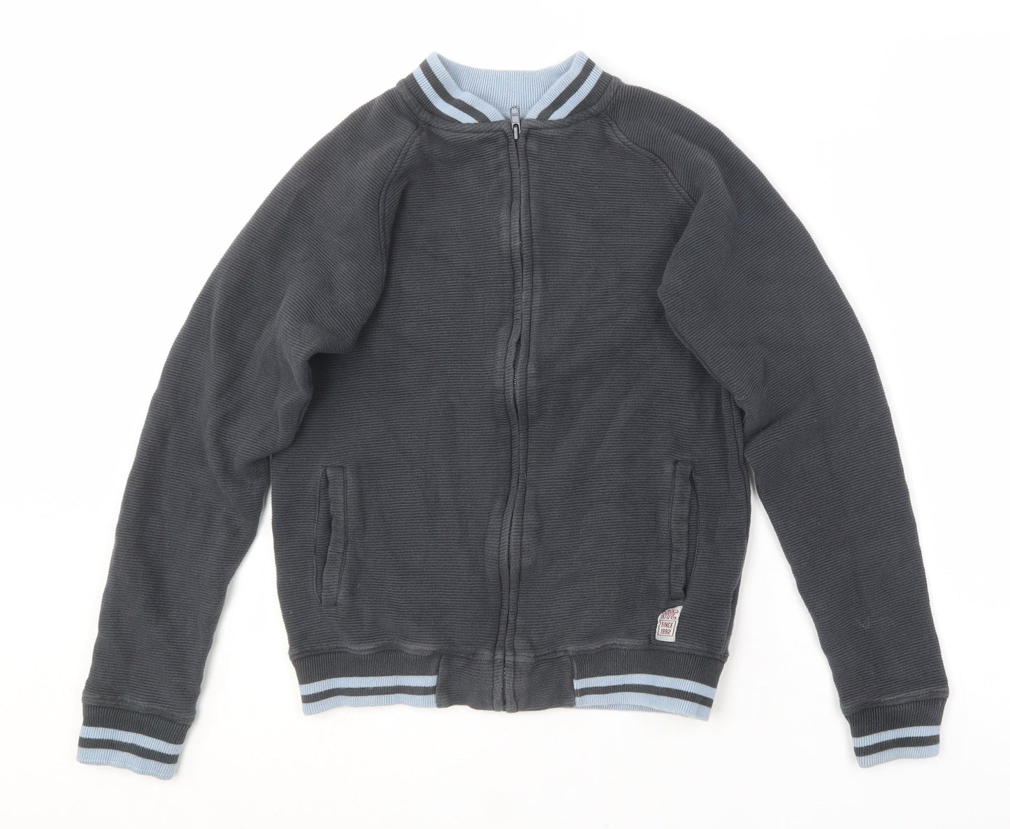 M&Co Boys Grey  Cotton Full Zip Sweatshirt Size 12-13 Years