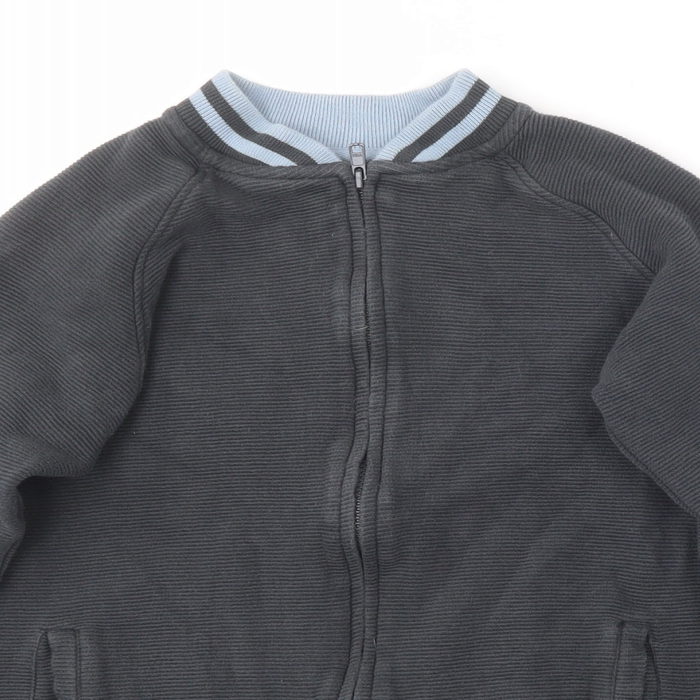 M&Co Boys Grey  Cotton Full Zip Sweatshirt Size 12-13 Years