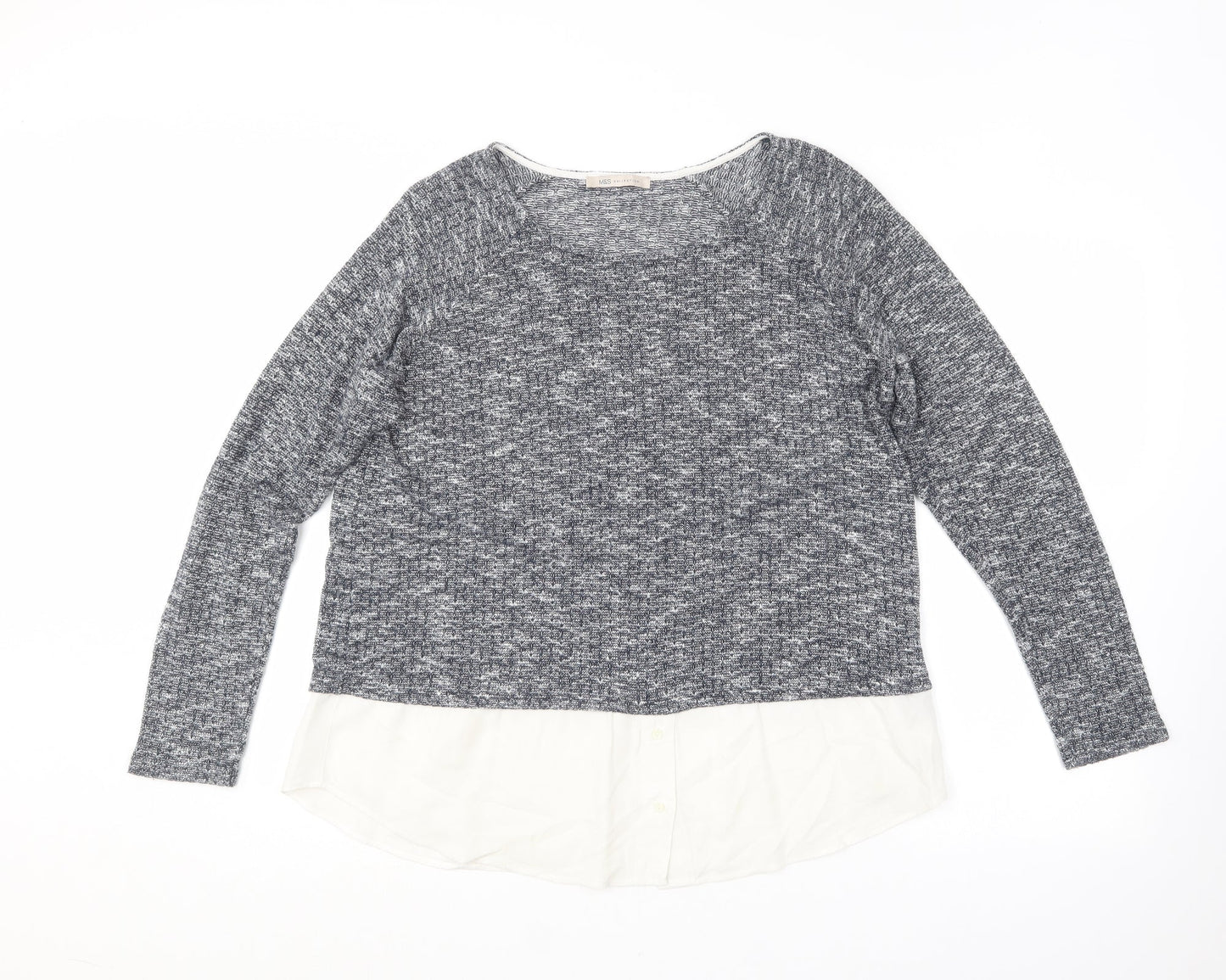 Womens UK Size 16 Marks and Spencer Blue Pullover Jumper