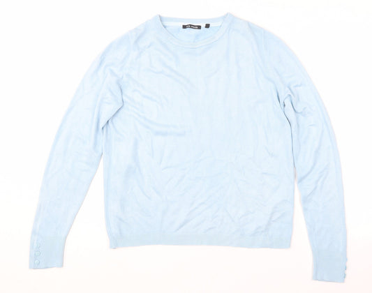 Womens UK Size L Mia Moda Blue Pullover Jumper