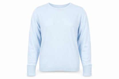 Womens UK Size L Mia Moda Blue Pullover Jumper