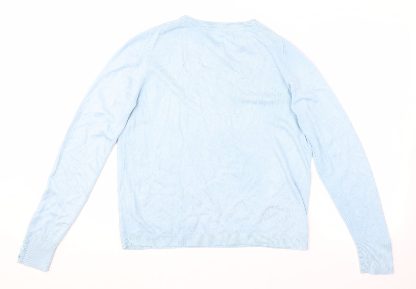 Womens UK Size L Mia Moda Blue Pullover Jumper