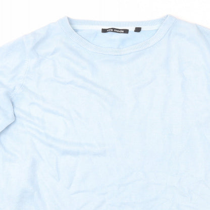 Womens UK Size L Mia Moda Blue Pullover Jumper