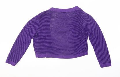Womens UK Size S Bonmarché Purple Cardigan Jumper