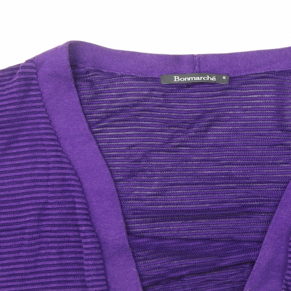 Womens UK Size S Bonmarché Purple Cardigan Jumper