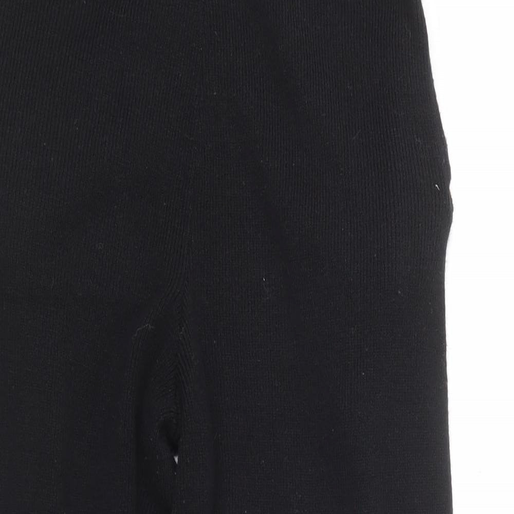 Womens UK Size M Boohoo Regular Fit Jogger Black Trousers