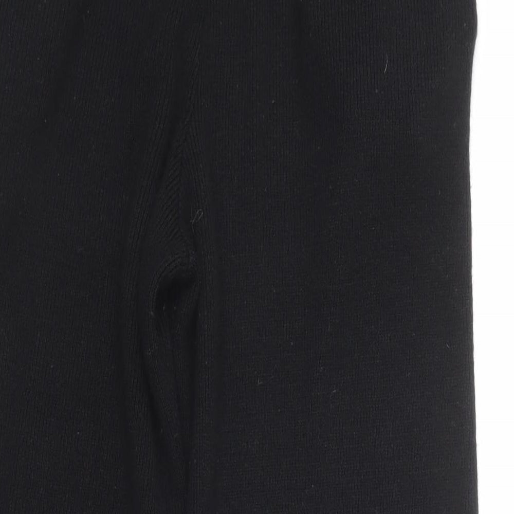 Womens UK Size M Boohoo Regular Fit Jogger Black Trousers
