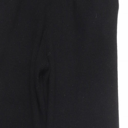 Womens UK Size M Boohoo Regular Fit Jogger Black Trousers