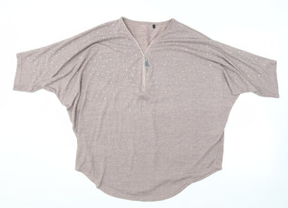 Womens UK Size M Preworn Purple Basic T-Shirt