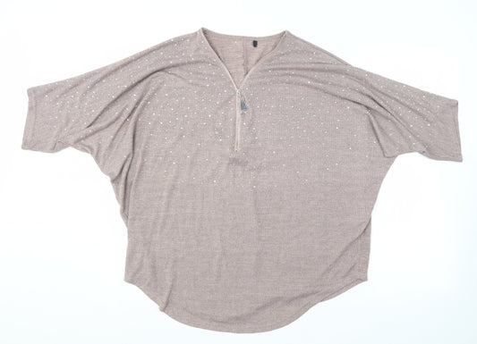 Womens UK Size M Preworn Purple Basic T-Shirt