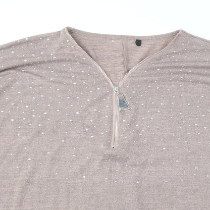 Womens UK Size M Preworn Purple Basic T-Shirt
