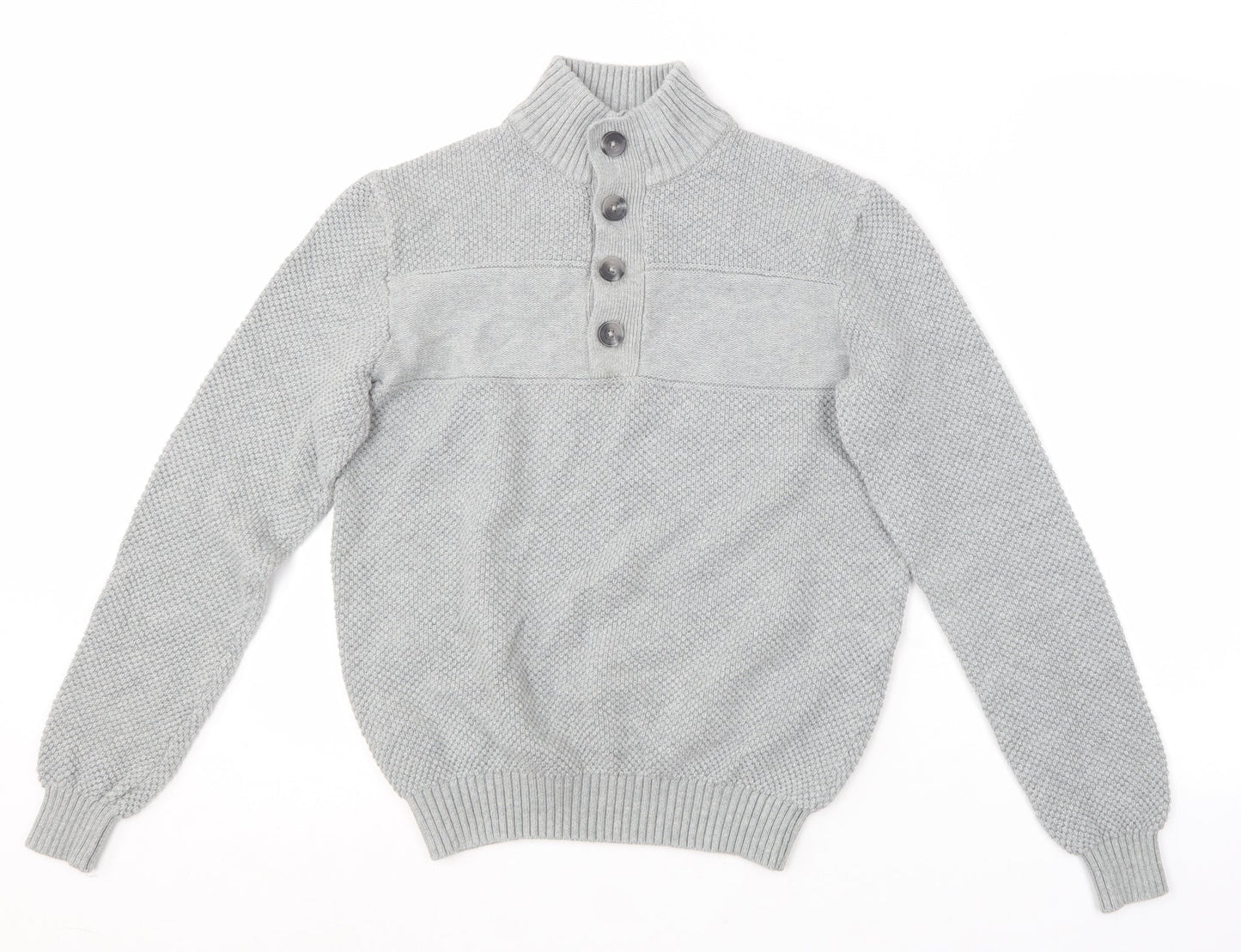 Womens UK Size S IZOD Grey Pullover Jumper
