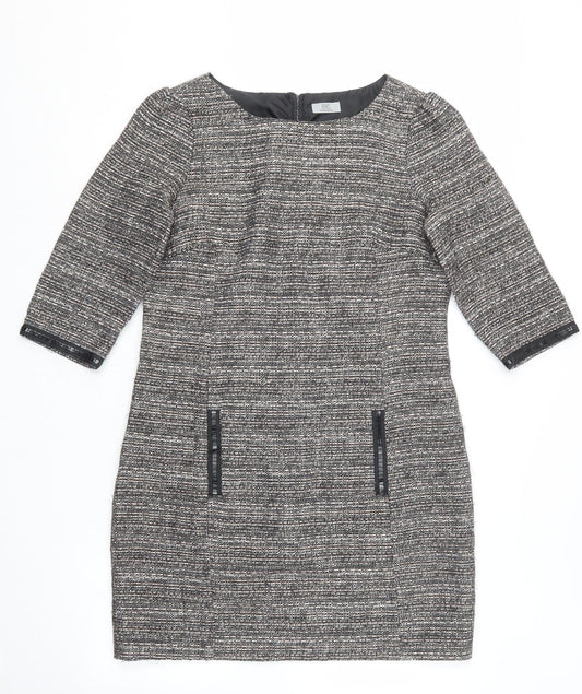 F&F Womens Black  Polyester Shift  Size 14  Round Neck