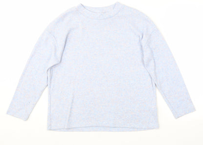 F&F Womens Blue Round Neck  Polyester Pullover Jumper Size 10