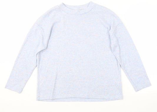 F&F Womens Blue Round Neck  Polyester Pullover Jumper Size 10