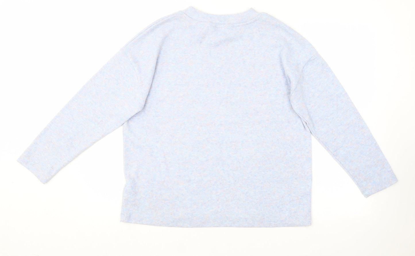 F&F Womens Blue Round Neck  Polyester Pullover Jumper Size 10