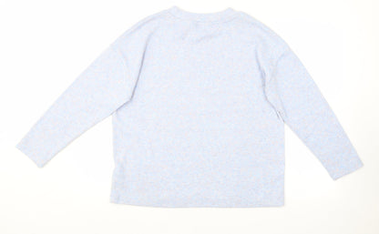 F&F Womens Blue Round Neck  Polyester Pullover Jumper Size 10