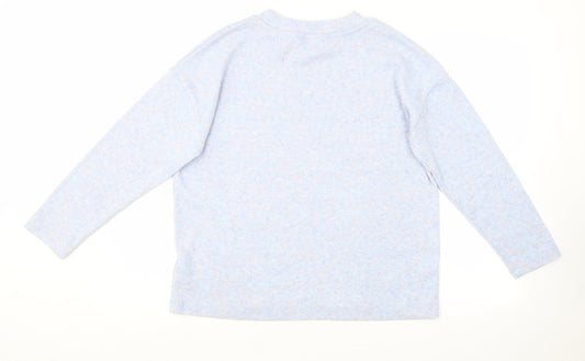 F&F Womens Blue Round Neck  Polyester Pullover Jumper Size 10