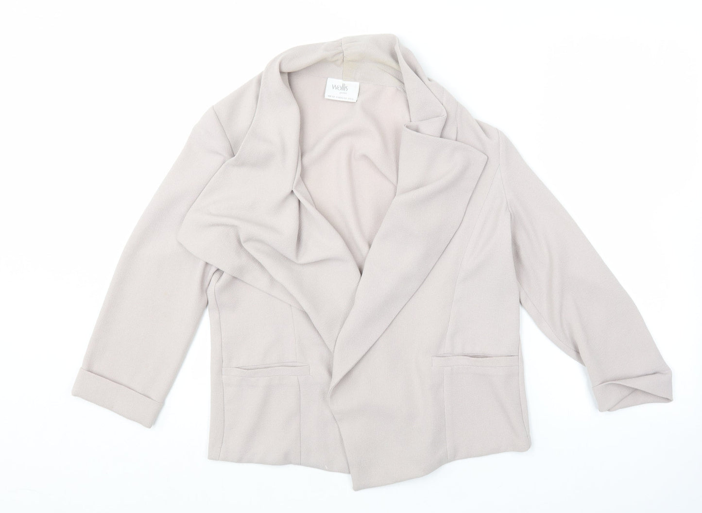 Womens UK Size 12 Wallis Beige Cardigan Jumper