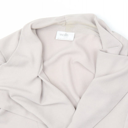 Womens UK Size 12 Wallis Beige Cardigan Jumper
