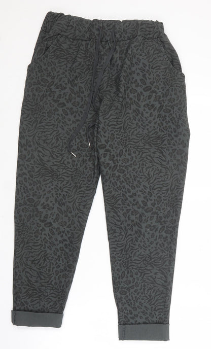 Womens UK Size 10 Preworn Regular Fit Chino Green Trousers