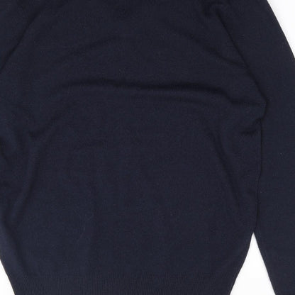 RTY Mens Blue V-Neck  Acrylic Pullover Jumper Size S   - Workwear