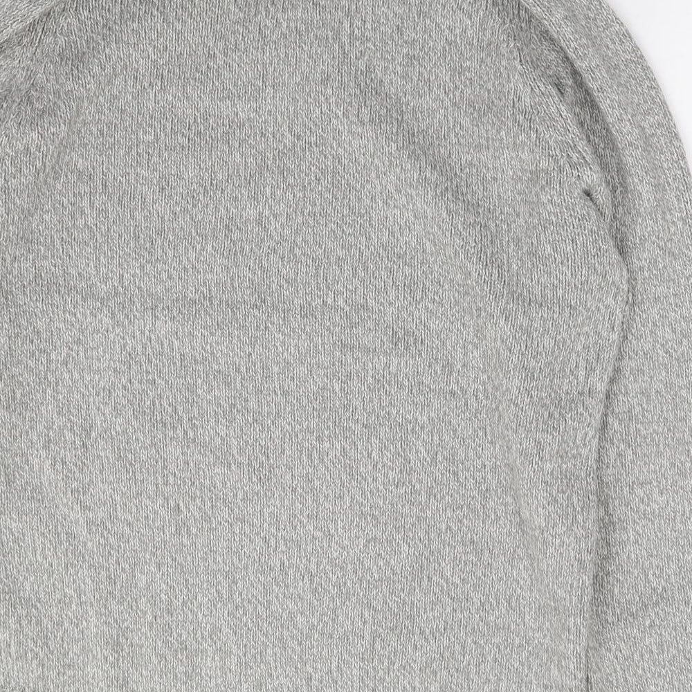 Burton Mens Grey High Neck  Acrylic Pullover Jumper Size M