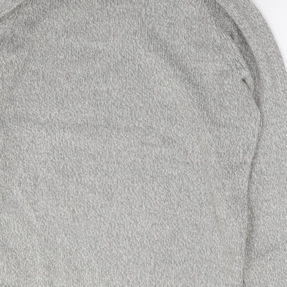 Burton Mens Grey High Neck  Acrylic Pullover Jumper Size M