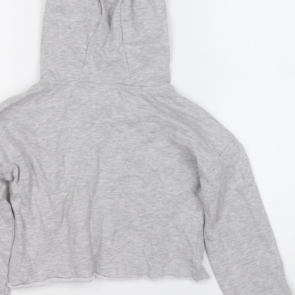Matalan Girls Grey  Cotton Pullover Hoodie Size 9 Years   - Stay Sassy