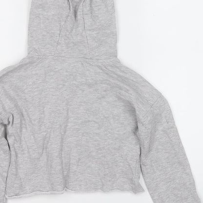 Matalan Girls Grey  Cotton Pullover Hoodie Size 9 Years   - Stay Sassy
