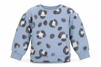 TU Girls Blue Geometric Cotton Pullover Sweatshirt Size 3 Years