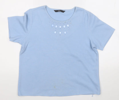 Womens UK Size S BM Blue Pullover Jumper