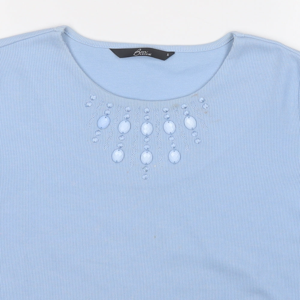Womens UK Size S BM Blue Pullover Jumper