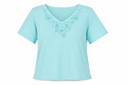 Bonmarché Womens Blue V-Neck Polyester Pullover Jumper Size S