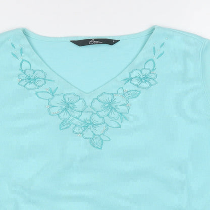 Womens UK Size S BM Blue Pullover Jumper