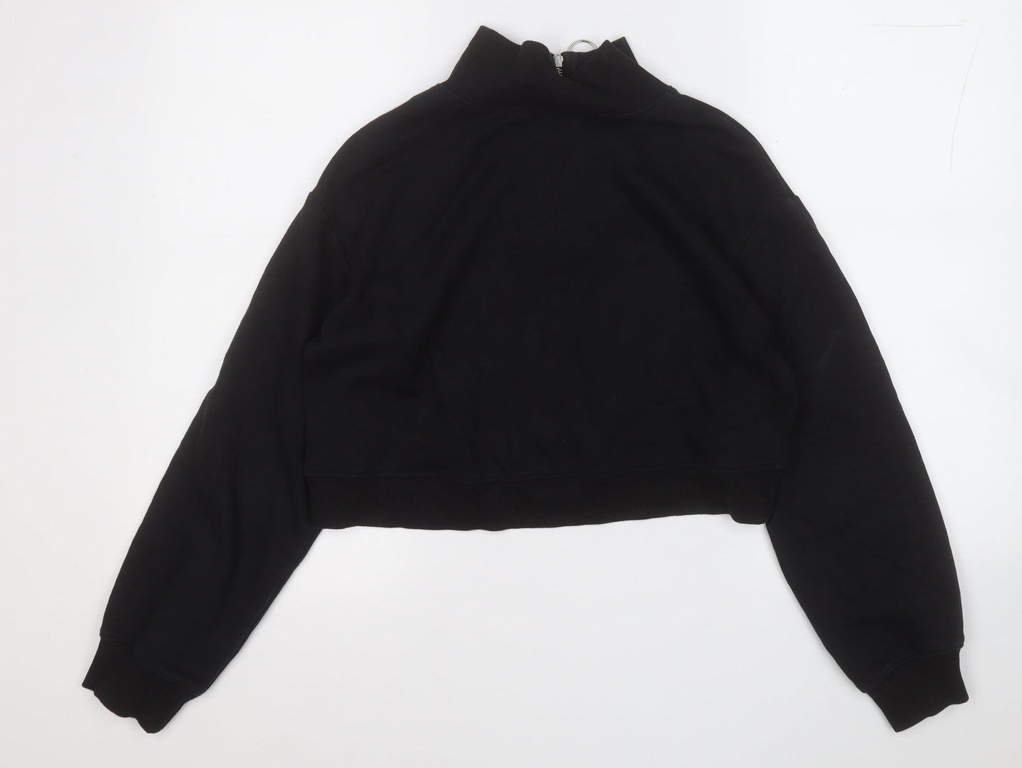 Womens UK Size XS Divided Black Henley Sweatshirt