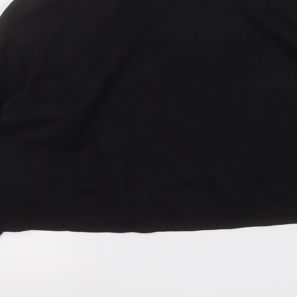 Womens UK Size XS Divided Black Henley Sweatshirt
