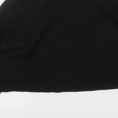 Womens UK Size XS Divided Black Henley Sweatshirt