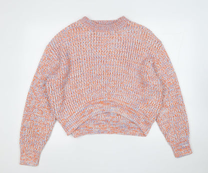 Womens UK Size M H&M Orange Pullover Jumper