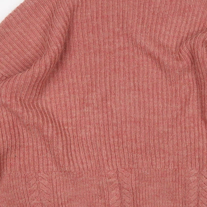 George Womens Red Round Neck  Acrylic Pullover Jumper Size 12